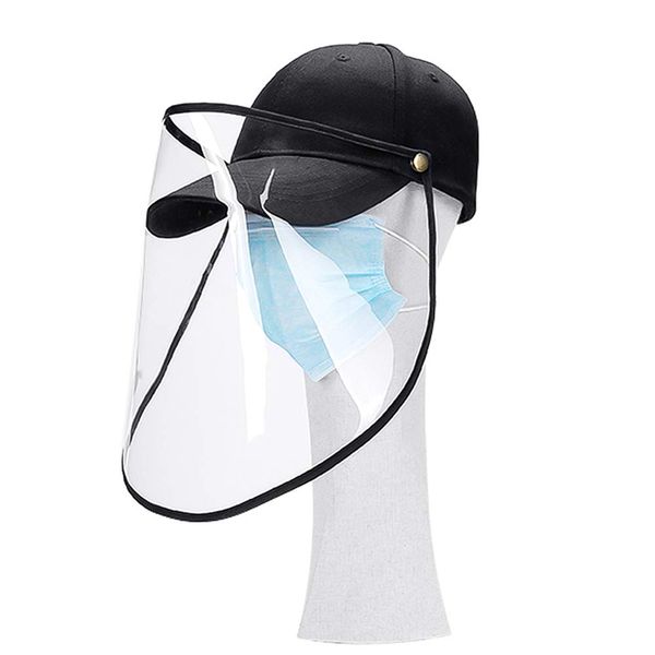 

protective cap men's summer anti-fog saliva hat female baseball cap face mask sun protection sun hat new black, Black;white