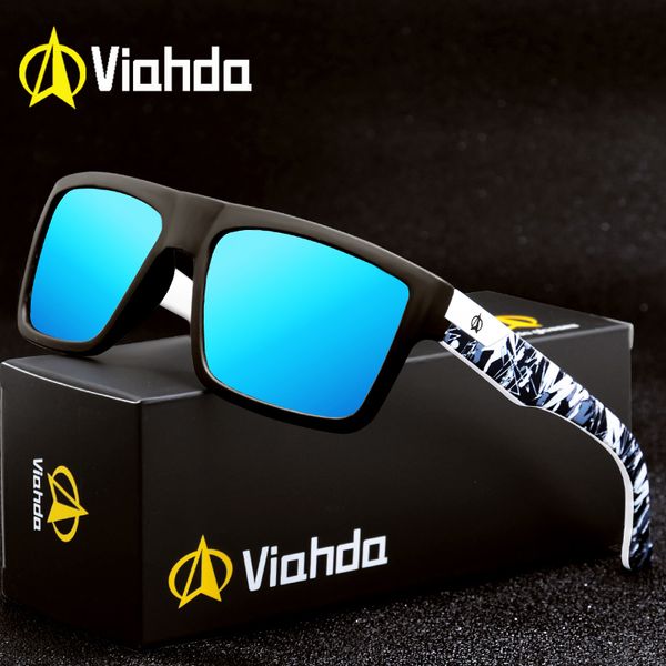 

viahda 2020 new brand squared polarized sunglasses glasses men sport designer mormaii sunglass gafas de sol with box y200415, White;black