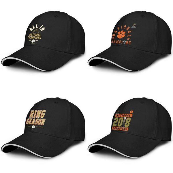 

клемсон тигры американский футбол плей-офф 2018. национальные чемпионы черные мужчины и женщины установлены бейсболки дизайн дизайнер гольф, Blue;gray