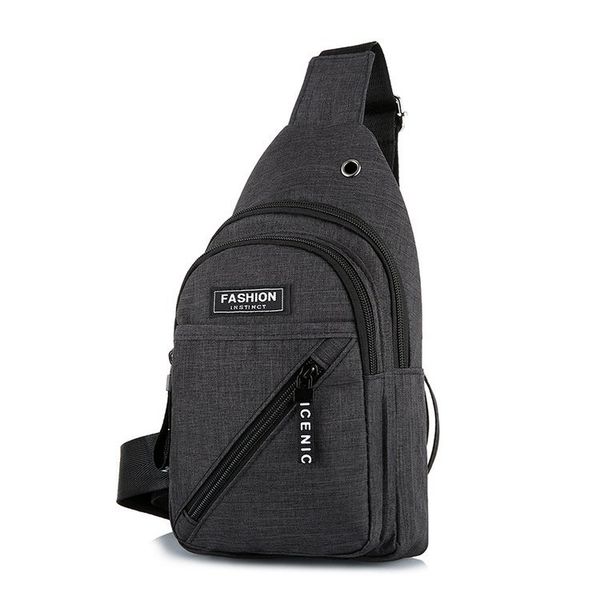 

travel canvas men's bag fashion casual convenient shoulder bag summer multi-pocket verticle change phone chest pack