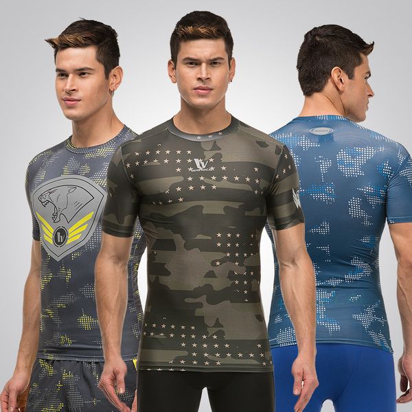 

vansydical compression t-shirt msms6020, Black;blue