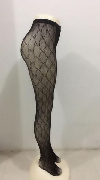 

Женщины шелковые носки Длинные Стили Legging Письмо Printed Pantyhose черный Anti-крюк чулки