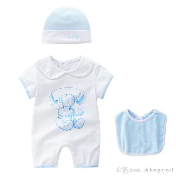 

2018 New baby rompers Newborn Infant Baby Boy Girl Summer clothes Cute Cartoon Printed Romper Jumpsuit Climbing Clothes