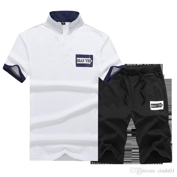 

дизайнер мужские костюмы сыпучие tracksuit с коротким рукавом футболки шорты летний костюм короткие штаны моды высокого качества, White;black