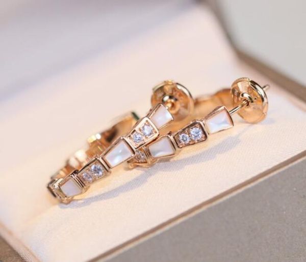 

women snake earring s925 sterling silver snake diamond earrings women elegant earring party earrings, Golden