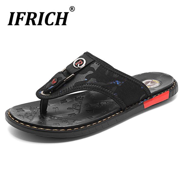 

summer 2020 men beach slippers fashion man flip flops anti-slip outdoor slippers mens black red men flat flip flops