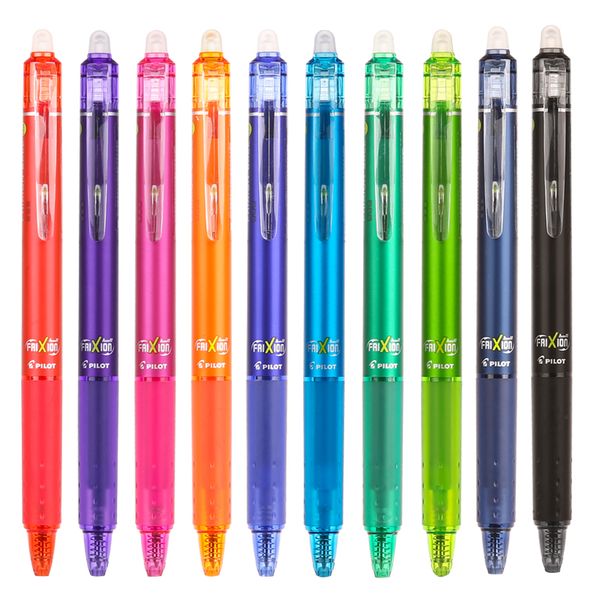 

andsta 10 colors pilot frixion ball retractable erasable pen 0.5mm gel pens set pen writes erases heat transfer vanish