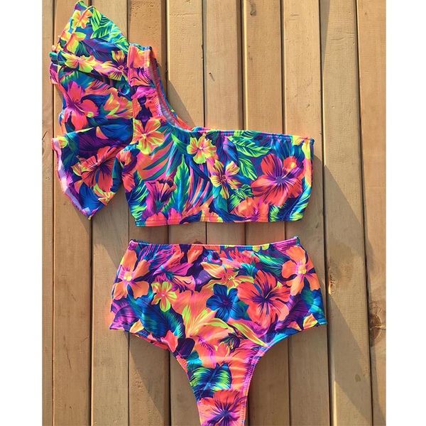 

2019 bikini swimwear women swimsuit push up biquini brazilian bikini set tie up summer beach wear print bathing suit female