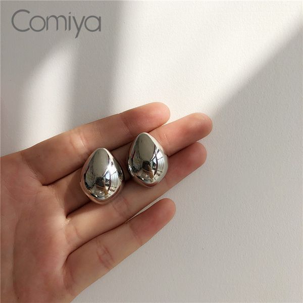 

comiya gotic earrings for women vintage jewelry silver color zinc alloy geometric shape punk fashion big stud earring, Golden;silver
