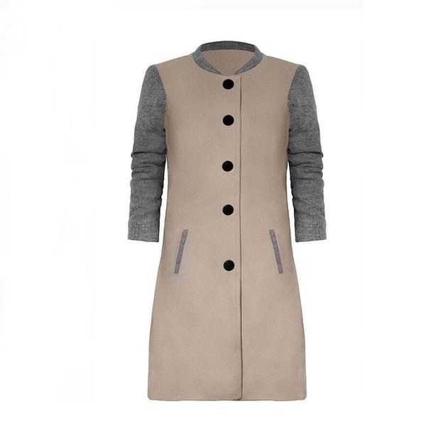 

2019 new women coat winter new woolen coat long women's clothing long sleeve o-neck casaco feminino manteau femme abrigos, Black