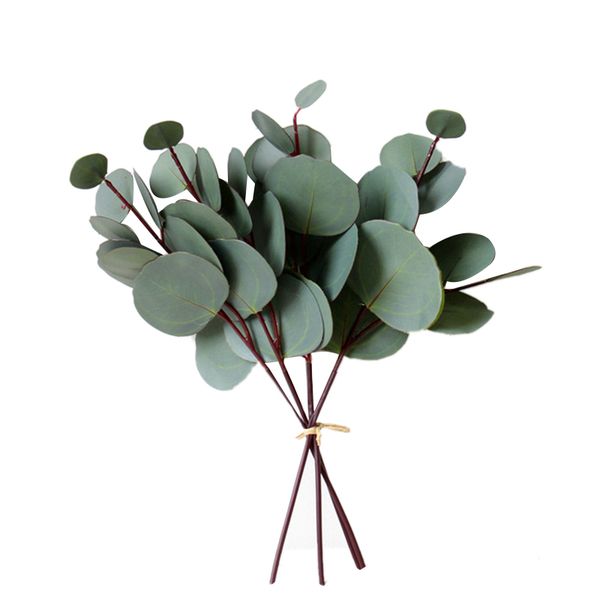 

promotion artificial silk eucalyptus leaves greenery plants wedding party home decoration wedding decoration
