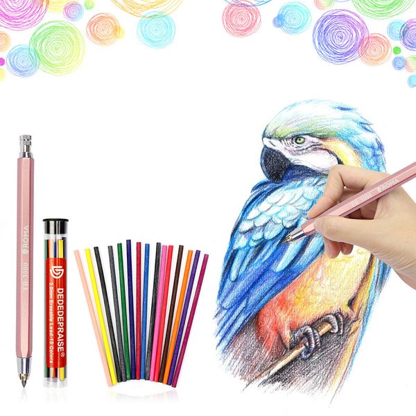 

mechanical pencil lead colorful 3.0mm anime pencils rod automatic pencil lead colored refill office school supplies tr-3000, Blue;orange