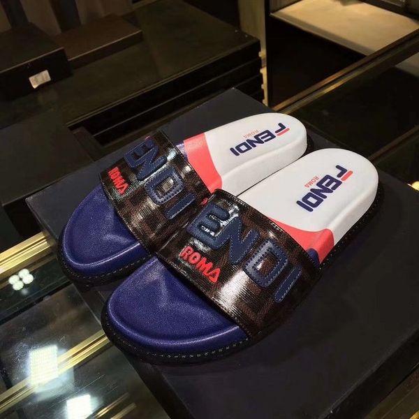 

Hot brand Women Beach Slide Sandals 2019 summer Slippers Fashion color Non-slip designer sandals With original box 35-46
