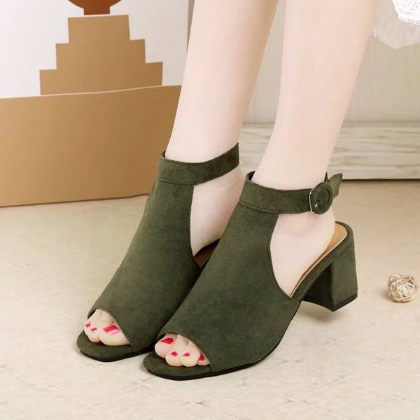 

2017 summer new style after empty dull polish peep-toe a- line with chunky-heel high-heeled sandals rome women's sandals women's, Black