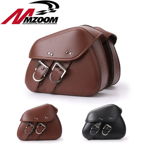 

motorcycle accessories pu leather left & right saddle side tool bags saddle bag for motorcycle luggage