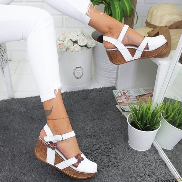 

ladies sandals 2020 platform sandals wedge shoes women high heels summer shoes fashion wedge heel, Black