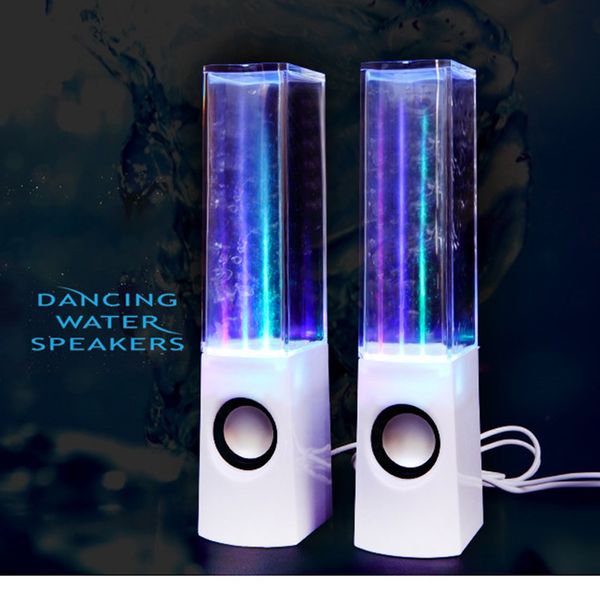 Altoparlanti ad acqua danzanti con luce a LED Altoparlanti con luce a fontana per musica per PC Laptop Telefono Altoparlante stereo per danza d'acqua da scrivania portatile