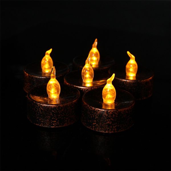 

electronics candle halloween decorate 12 pcs led candles black background yellow light twinkle plastic tea wax 20 52xh l1