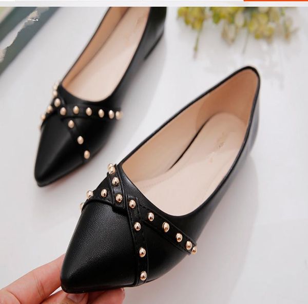 

2020 spring and autumn with new style fashion flat bottom pointed end women's shoes @mqwbh674, Black