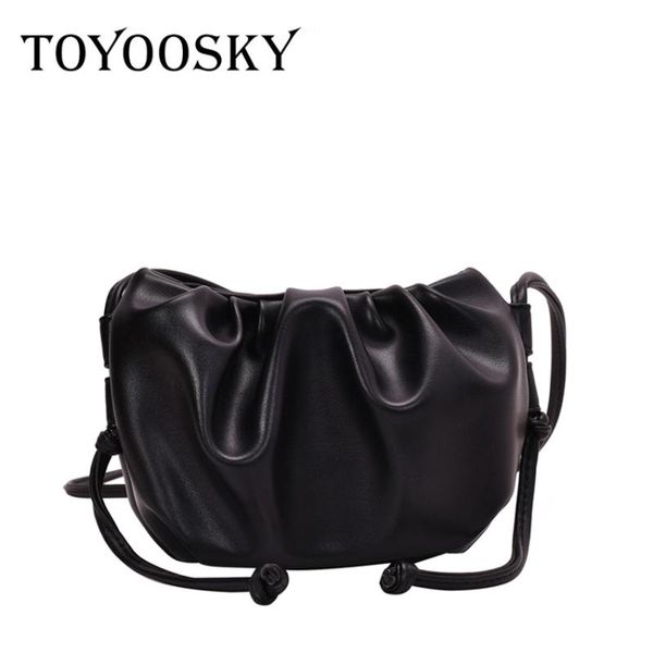 

toyoosky кожа мешок женщины сумочка мягкий высокое качество мода роскошные дизайнер сцепление мешок леди большие складки облако сумка