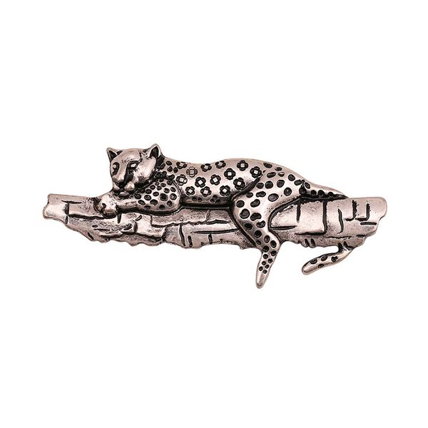 

european and american retro style fashion temperament cheetah wild simple new personality brooch, Gray
