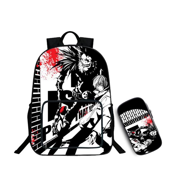 

new death note backpack printing college student school bag satchel preppy designer lapbackpack shoulder book bag rucksack