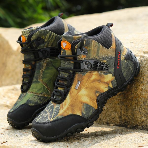 

autumn and winter foreign trade men's high-outdoor hiking shoes waterproof camouflage tactical shoes plus size