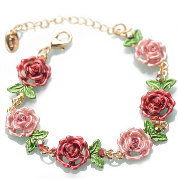 

розе blauw руд роза полс bloemen сеть режим-дубай разноцветные очарование armbanden вур альянса перегородчатой bloemen armbanden подарок, Golden;silver