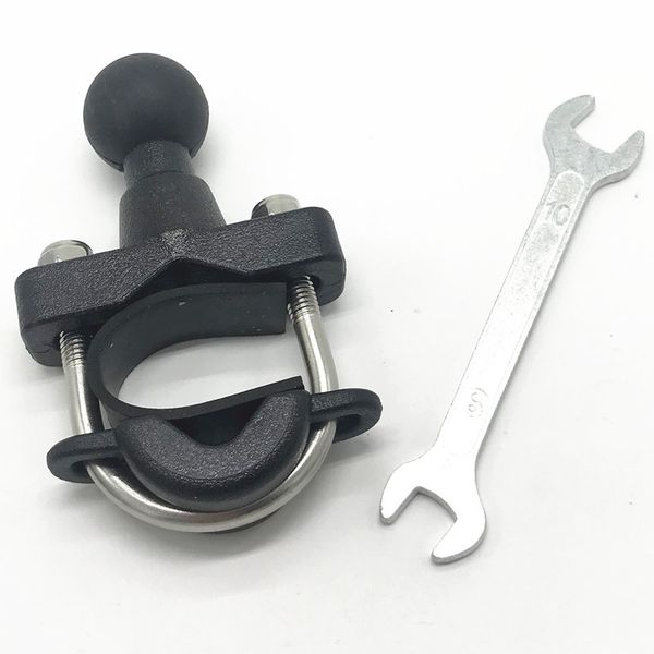 

motorcycle handle bar rail mount 35.5mm width u-bolt mounting base with 1 inch ball for gps work for ram mounts