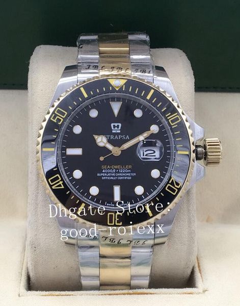 

luxury 43mm mens automatic 2813 watch men ceramic bezel 18k gold steel sea oyster dweller dive sport 126603 watches perpetual wristwatches, Slivery;brown
