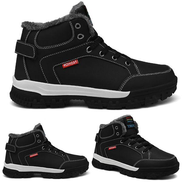 

drop shipping lace cool designer pattern3 soft black plush good man boy men boots mens sneakers boot trainers outdoor walking shoes