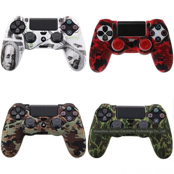 

hcvhb anti slip silicone rubber protective cover case for sony playstation ps4 4 controller camouflage case skin grip skin 1021