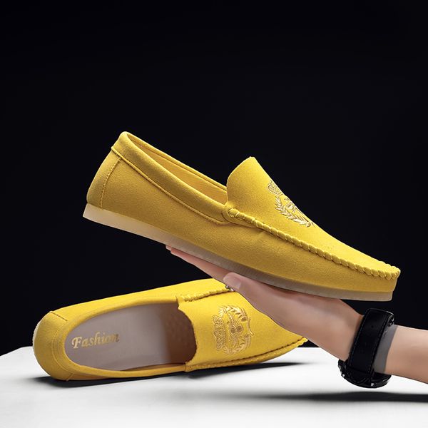 

brand new fashion summer spring men driving shoes loafers leather boat shoes breathable male casual flats loafers size 38-46, Black