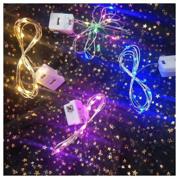 

светодиодные ленты lights 1m diy ручной работы подарок украшение медь серебро провод свет батареи fairy светодиодный свет на рождество хэлло
