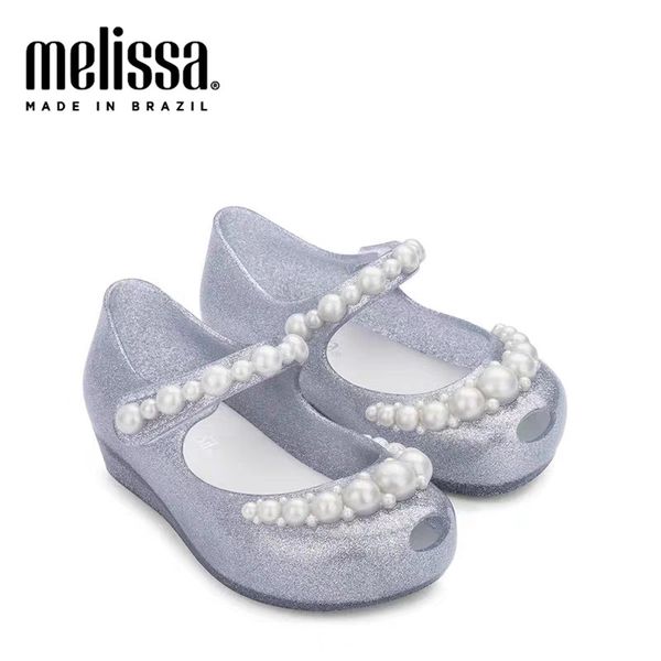 

mini melissa ultragirl pearl sandal girl jelly shoes sandals 2020 new baby shoes melissa sandals non-slip kids children, Black;red