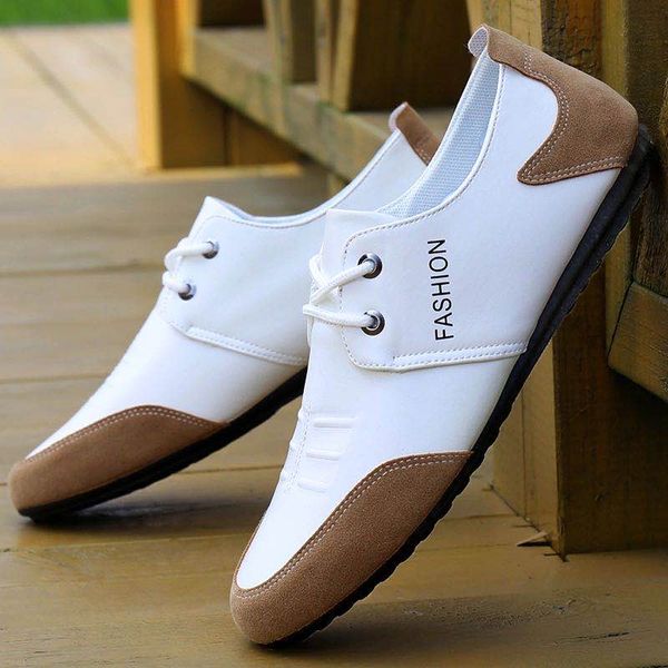 

2020 men's shoes new summer breathable shoes men's trend work casual leather korean walking walk