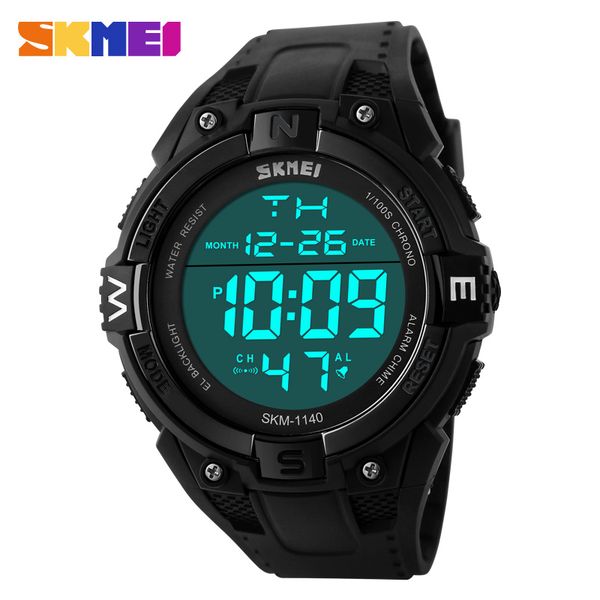 

relogios masculinos outdoor sports watches men led digital watch multifunction men's wristwatches fashion big dial black, Slivery;brown