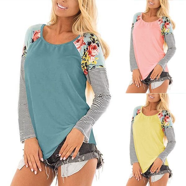 

женщины блузы 2019 осень лоскутная повседневный длинным рукавом блузка рубашка o-образным вырезом футболки сыпучие tops плюс размер 2xl blus, White