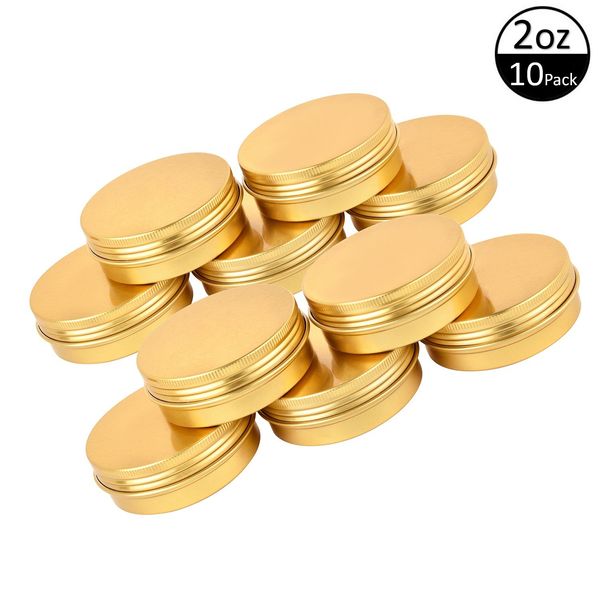 

2oz 60g aluminum tin jars screw metal tin cans round jars bulk food tins aluminum tin containers candle travel tins cosmetic jar