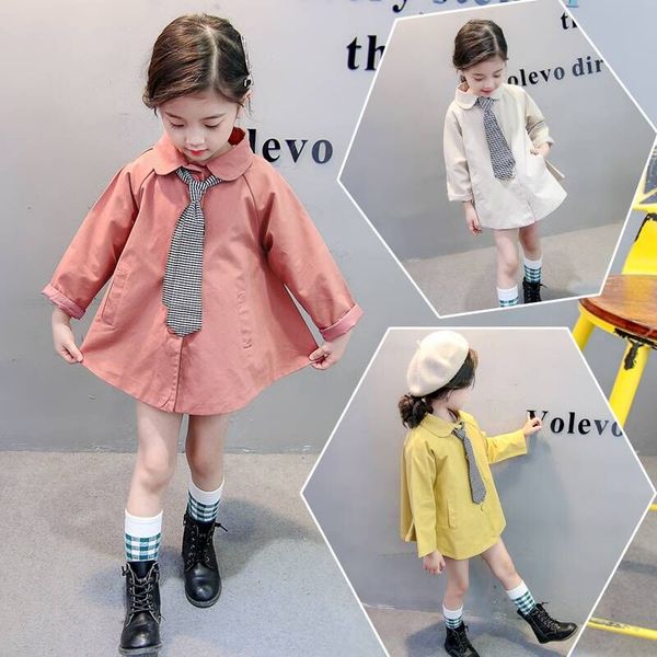 

childrenswear girl's пальто весна и осень сплошной цвет дети batwing рубашка в корейском стиле дети ветер покройте поколение f, Blue;gray