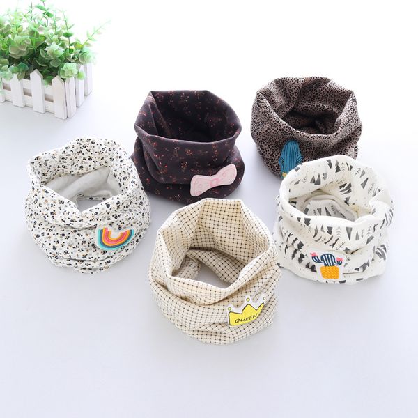 

New 2019 Spring Autumn Winter Children Bufandas Cotton Lic Baby Scarf Boys Girls Scarves Lovely Kids Collars Child O Ring Scarf