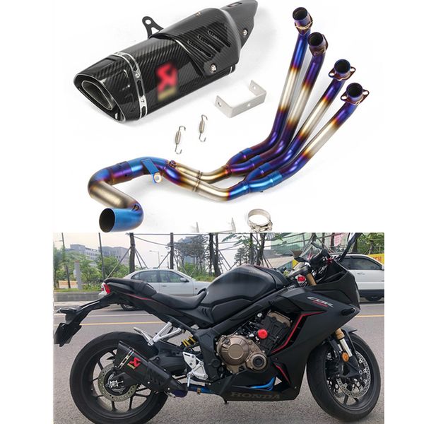 

мотоцикл выхлопная полная система труб для cbr650f cbr650 cb650f с выхлопом