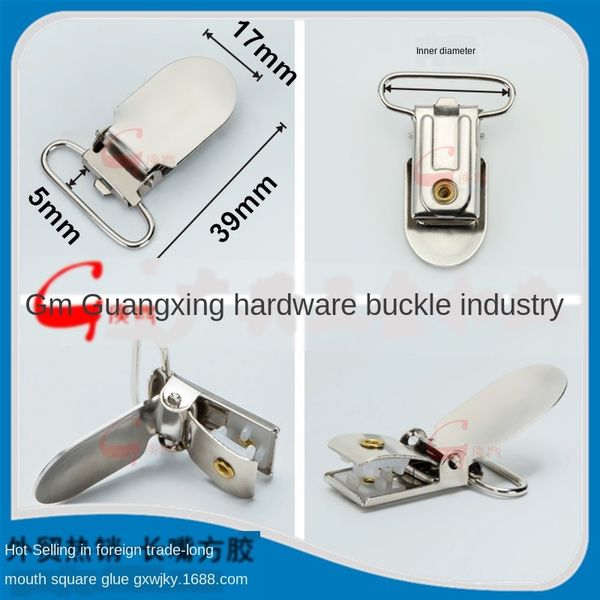 

clip duckbill buckle long mouth square glue clip duckbill buckle belt belt long mouth square glue, Slivery;black