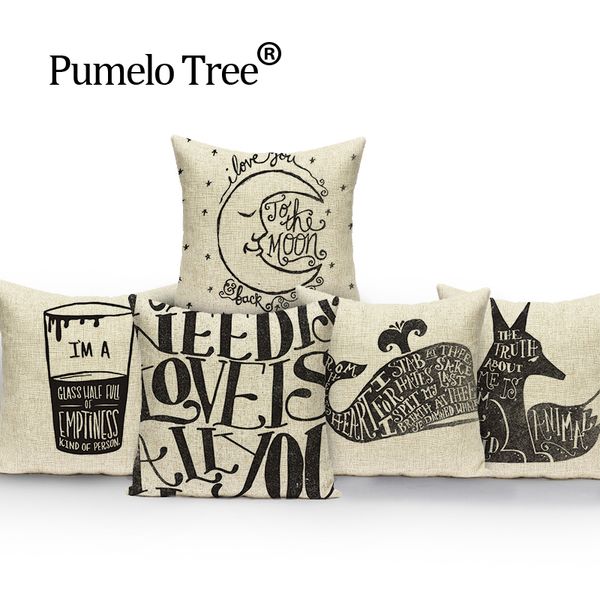 

площадь животных черная белых главная горячая декоративная мягкое сиденье автомобиль наволочка белья восстановления древней подушка almohada