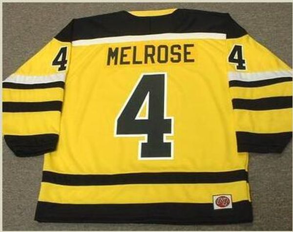 

men vintage #4 barry melrose cincinnati stingers 1978 wha hockey jersey custom any name number, Black
