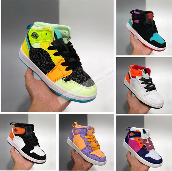 

kids 1s red basketball shoes children sports shoes boys black trainers blue athletic sneakers size 27-35 scarpe basket bambini enfants