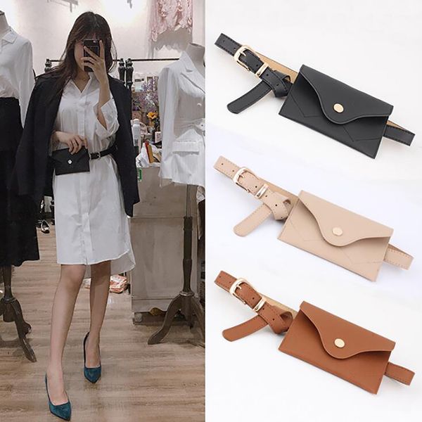 

women waist belt bag envelope pack waist belt elegant vintage bags girl fashion bum pouch phone leather chest packs new
