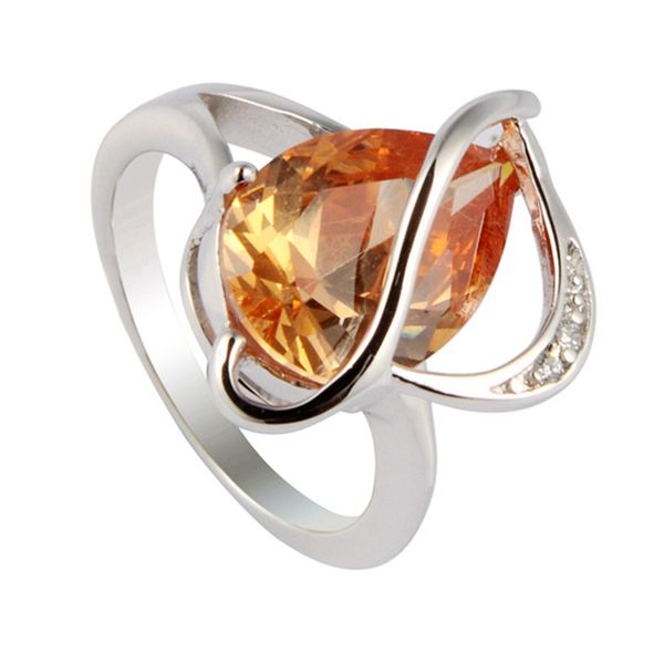 

shunxunze engagement rings jewelry & accessories for women pink peridot morganite cubic zirconia rhodium plated r870 r873 r876, Silver