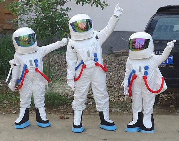 Terno do Espaço Traje Da Mascote Astronauta Traje Da Mascote com Mochila Luva, sapatos de Engenharia Traje Carreira jogar Frete Grátis