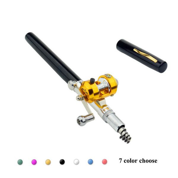 

pocket fishing pole aluminum alloy pen lightweight portable shape folded kit